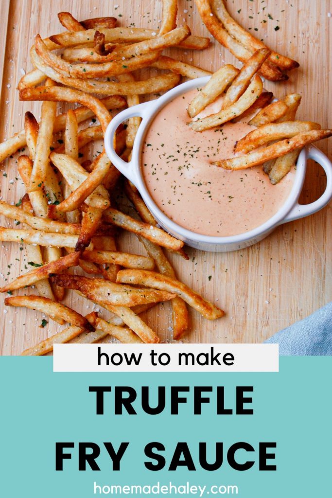 This Truffle Fry and Burger Sauce includes the typical mayo and ketchup, but we are kicking it up a notch with some truffle oil and other spices, making it the ultimate dipping sauce!