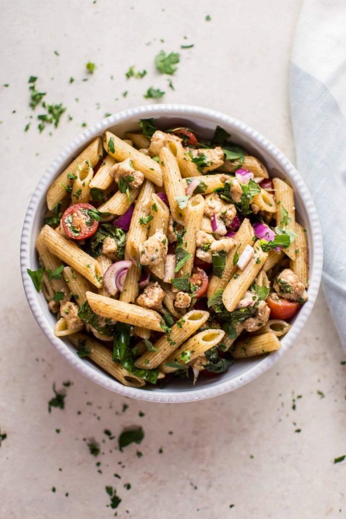 Balsamic Caprese Pasta Salad 