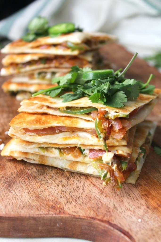 Vegan Jalapeño Popper Quesadillas