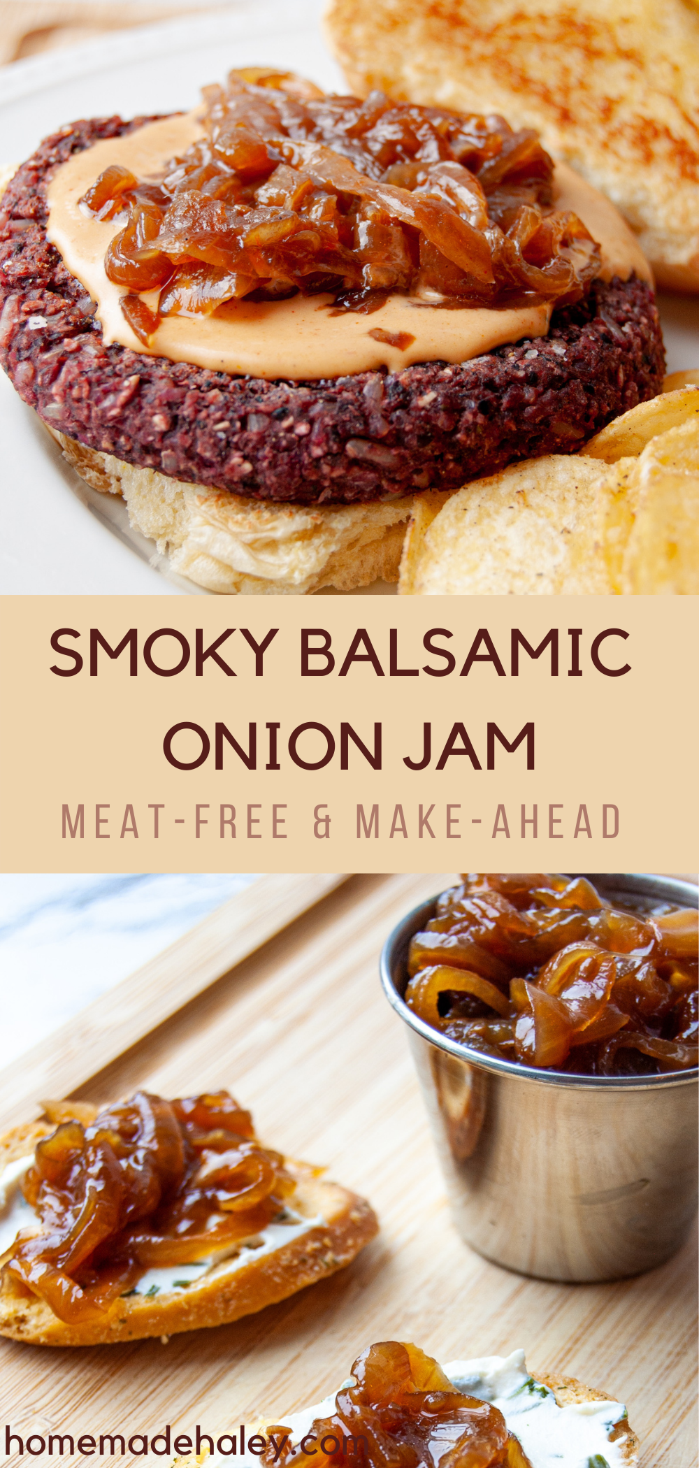This Smoky Balsamic Onion Jam is easy to whip up and brings so much flavor to any dish or appetizer! Try it on burgers, crackers, or even sandwiches. It's great to keep in the fridge to bring a sweet and smoky flavor to any meal. 