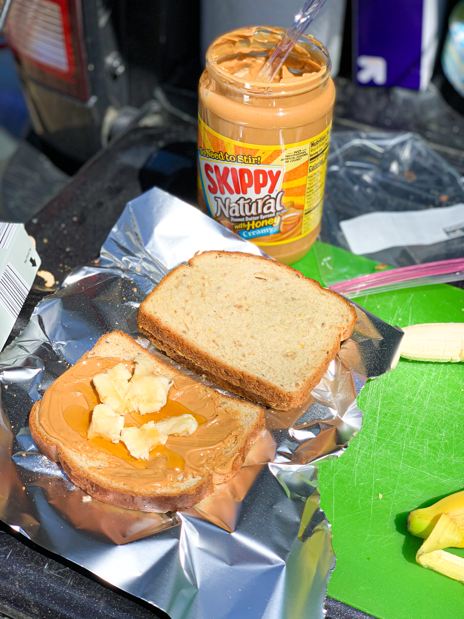 Camping Peanut Butter & Honey Sandwich