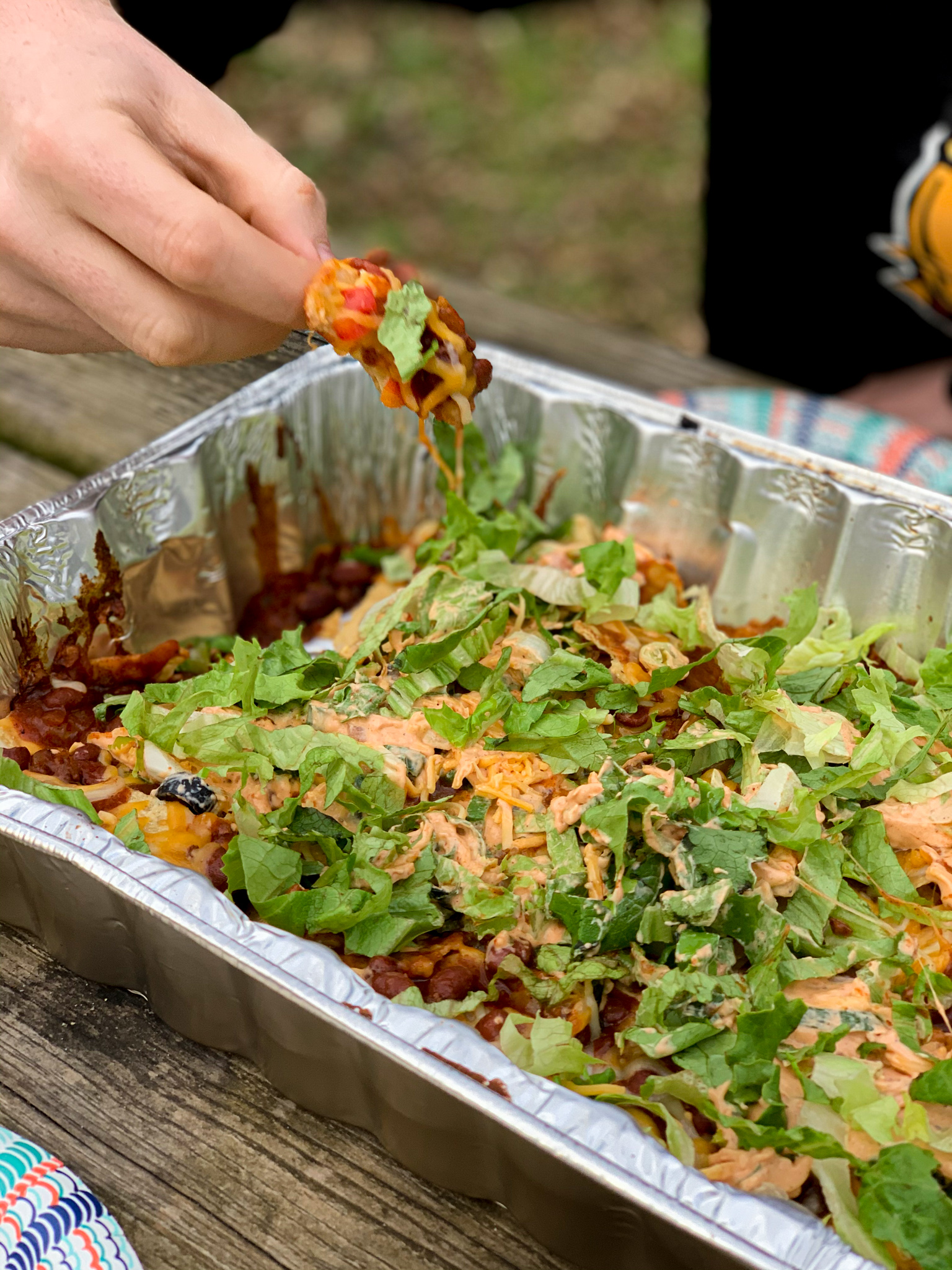 Vegetarian Campfire Nachos