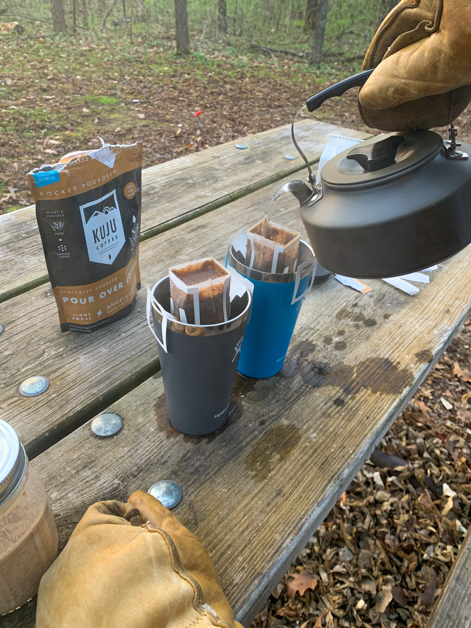 Camping Pour Over Coffee